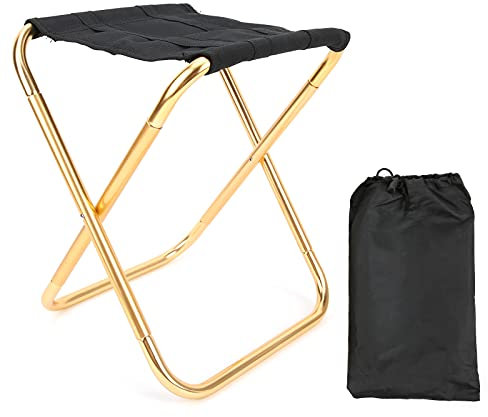 EVTSCAN Campinghocker, Mini, tragbar, zusammenklappbar, leicht, Campingstuhl, für Outdoor-Reisen, Angeln, Grillen, Wandern