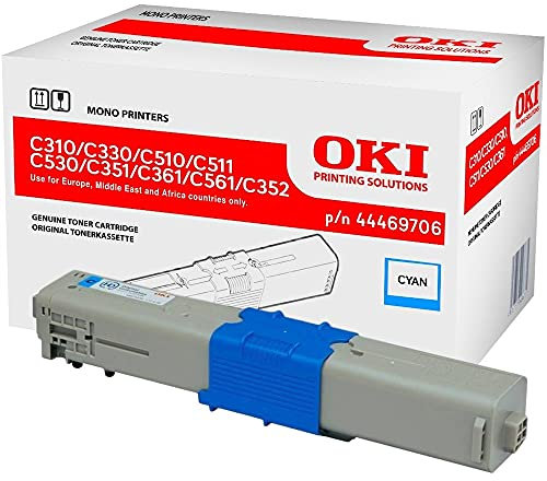 ECOPRO - Original Toner passend für OKI C310 C330 C331 C510 C511 C530 C531 MC351 MC352 MC361 MC362 MC561 MC562 - Cyan - 2.000 Seiten A4 - Code 4444 69706 ca