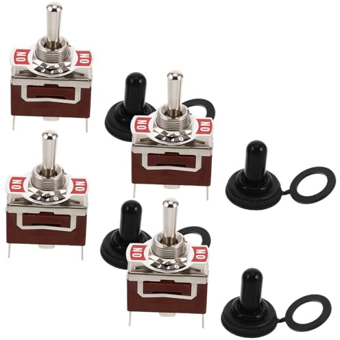 MUCKLILY 4sets Interruttori Levetta Momentanei Per Auto Da Componenti Affidabili Per Barche Interruttori Impermeabili Installazione Facile Utilizzo Versatile