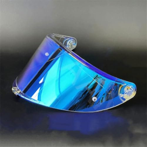 Moto Visière de Casque, Protections de Casque for AGV K6 Visière de Casque Protection UV Pare-Soleil Pare-Brise Visiere Casque Moto Accessoires (Noir)(Revo Clear Blue)