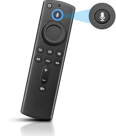 Telecomando di ricambio vocale (2° gen) adatto per Smart TV Stick (2° Gen & 3° Gen & Lite & 4K), telecomando di ricambio adatto per Smart TV Cube (1° Gen & 2° gen), nero