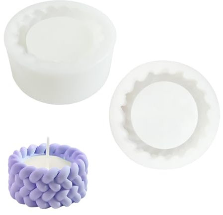 2 Pièces Moule Bougie,Silicone Bougie Moule Noel,Moules En Silicone pour Maison en pour Béton,Plâtre,Pour Bricolage,Bougies,Savon,Plâtre,Decoration Table