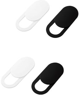 Tapa cámara Universal para PC, portátil, teléfono móvil, iPad, Macbook, Mac, Tablet. 0.7mm. Negro y Blanco 4 Unidades