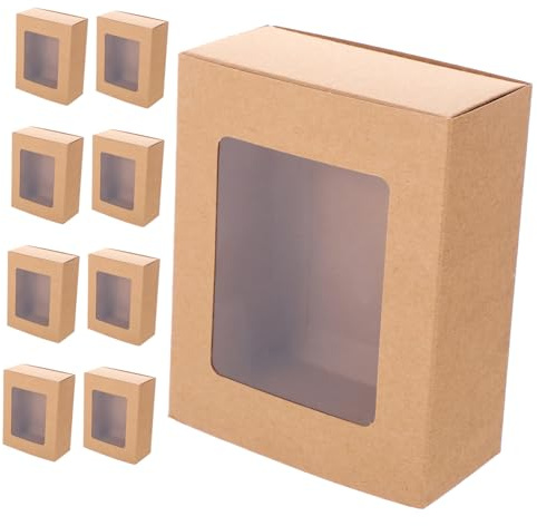 VALICLUD 10stücke Kleine Geschenkboxen Sichtfenster Aus Papiermaterial Als Gastgeschenkbox Oder Cupcake-verpackung Für Hochzeit Und Geburtstag