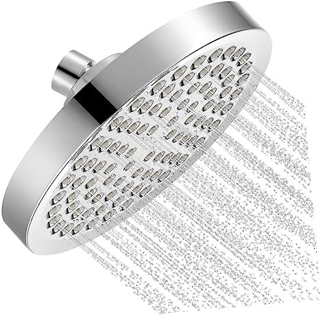 VILLCASE Adjustable Rain Fixed Shower Head for Bathroom High Pressure Electroplating Top Spray Head Water Saving for Home