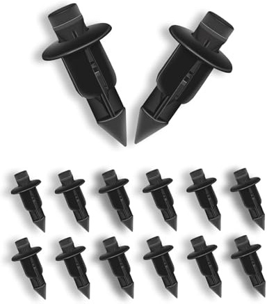 HUVZOR Set di fibbie di fissaggio con clip in plastica da 6 mm, adatte per la riparazione e l'installazione di pannelli di motociclette e automobili - accessori universali con clip per carrozzeria