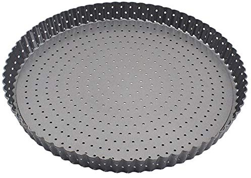 Bandeja Pizza,Molde Para Pizza Bandeja de horno rectángulo redondeado for la torta empanada pizza Práctica acero al carbono sartenes antiadherentes for hornear duraderos herramientas cocina for(Round)