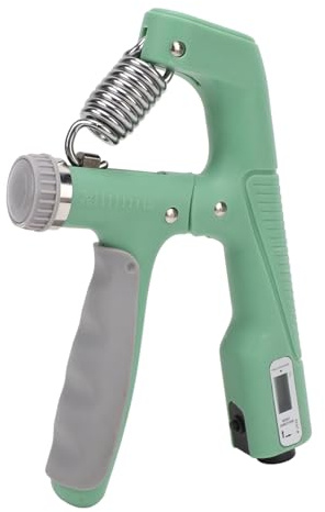 WINH Fortalecedor de Agarre de Mano Ajustable con Pinza de Antebrazo/Entrenador de Fuerza de Mano para Potencia de Velocidad en Muñecas Acero PP TPR (Green)