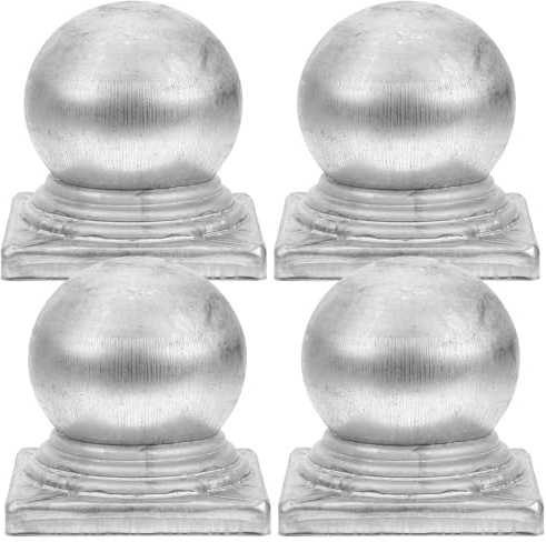 WOONEKY Set 4 Pezzi Cappucci per Pali di Recinzione in Metallo Galvanizzato Copertura Protettiva per Colonne e Guardrail Accessori per Pali 100X100 MM per Uso Esterno