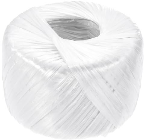 sourcing map Cuerda de plástico de nailon de poliéster, 100 m, cuerda de nailon para el hogar, hilo de polipropileno para jardinería doméstica, atado, manualidades, color blanco