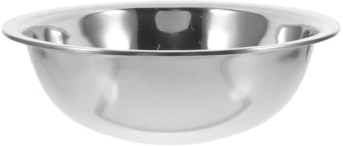 VALICLUD Bassin Bain Pieds Acier Inoxydable 29 Cm Profond Polyvalent pour Trempage, Lavage Visage et Lessive, Bassine Portable Résistante Usage Maison et Voyage, Bol à Pied Pratique
