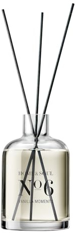 BUTLERS Raumduft 250 ml Vanilla Moments No. 6 - HOME & SOUL - Diffusor mit Rattan Duftstäbchen für ätherische Öle | Deko Badezimmer & Raumerfrischer für Büro | Raumparfum für die Wohnung