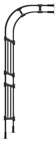 Ele metall ros berså spaljé – 240 cm och 267 cm utomhusstöd halvbåge för klättring vinrankor och blommor slish trädgårdsdekor & tial Houlture tillbehör