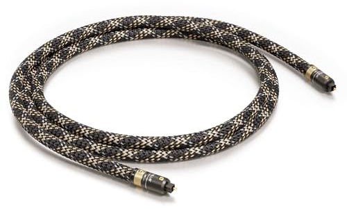 VIABLUE H-FLEX Toslink * Optisches High-End Audio Digitalkabel * S/PDIF * T6s Toslinkstecker, echtvergoldet * 1 Stück * 100 cm * 1.0 m