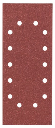 Bosch Accessories Feuille Abrasif pour Ponceuses Orbitales, 14 Trous, 80 Grain, 115mm x 280mm, Lot de 10