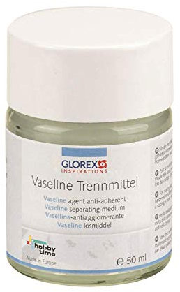 Glorex 6 2132 50-Agente, vaselina distaccante, in Barattolo da 50 ml, Protegge la Pelle Durante la Realizzazione di gessi Come Il pancione, Not Known, White