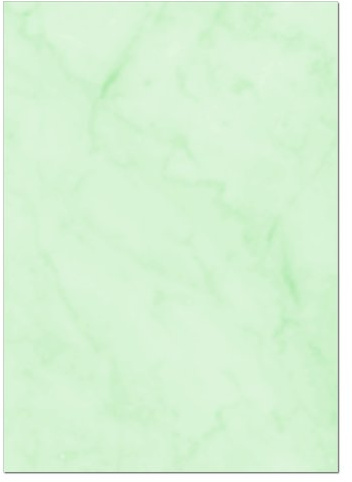 Gastronomie Papier (Grün-Marmor, A4, 100 Blatt) für Speisekarten. Einseitig bedrucktes Briefpapier, für alle Drucker/Kopierer geeignet