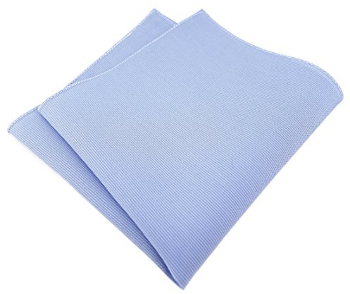 TigerTie - hochwertiges Einstecktuch aus 100% Baumwolle in blau einfarbig Unicolor - Einstecktuch 26 x 26 cm