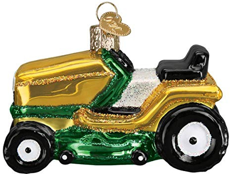 Old World Christmas Riding Lawn Mower 3.5 x 2.25