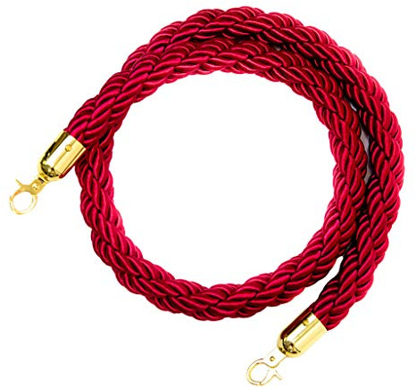 kesoto Cordes de Barrières Diviseur 1.5M/2M/3M Cordes Cordon Séparation - rouge, 2m