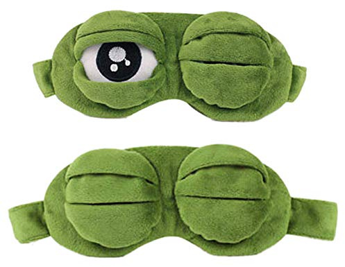LHKJ 3D Schlafmaske Nette Frosch Augen Maske Schlafbrille Schlaf Reise Maske