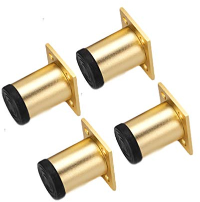 4 Möbelfüße Möbelbeine, Schrankfüße, Tischfuß aus Aluminiumlegierung, runde Sofa Füße, Fuß des Bettes, DIY-Ersatzfuß-Hardware-Zubehör, Gold