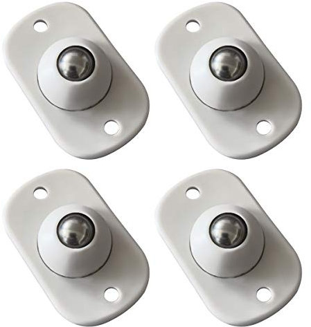 JAWSEU Paste Type Universal Pulley,Can be Pasted Universal Pulley,360 Degree Rotation Paste Type Universal Pulley,Self-Adhesive Plastic Caster Wheels Pulley,360°Storage Box Fixed Wheels