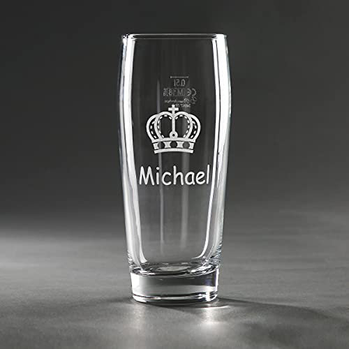 Bier-Glas mit Gravur | Bierglas 0,5 Liter individuell gravieren Lassen | Willi Glas Gravur (0,5 Liter)