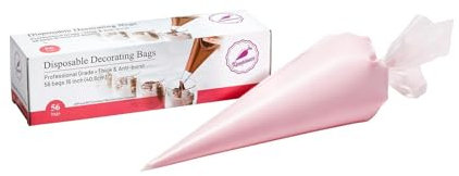 Keenpioneer Einweg Spritzbeutel, Einwegspritzbeutel 56 Stück 41x 23cm Disposable Piping Bags zum Dekorieren von Backen Torten Keksen Kuchen