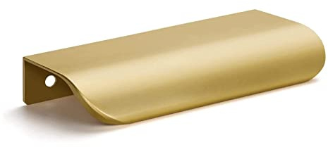 Goldenwarm 10 Pieza Tiradores Ocultos para Muebles 128mm Dorado Tiradores o Armario de Aluminio Manijas de Cajón de Estilo Moderno Con Tornillos Para gabinetes Cajones Zapateros