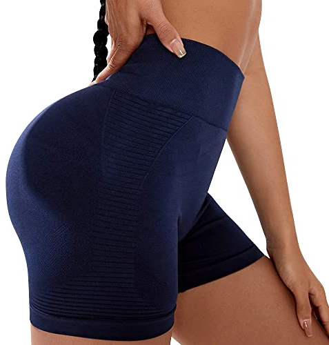 KOEMCY Short Femme Sport Ete Taille Haute Cycliste Running Leggings Court Fitness Yoga Push up Shorts Sportswear Respirant Confortable Séchage Rapide Moulant Élastique