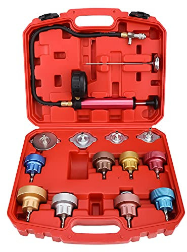 BOOMSTART 14tlg Druckprüfung Kühler Abdrückgerät Werkzeug Kühlsystem Abdrücken Tester