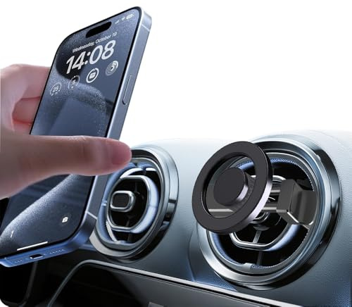 ICAILIN Handyhalterung Auto für MagSafe [Runde Lüftung], Magnetische KFZ-Halterung für Mercedes A/B/C/V/GLC/Sprinter, kompatibel mit iPhone & Samsung Geräten, Mercedes Benz zubehör