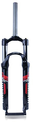 HSQMA MTB Mechanisch Federgabel 24 Zoll BMX Klapprad Gabel 80 Federwege Zugstufen-Einstellung 1-1/8 Gerade Vorderradgabel Scheibenbremse 9mm QR Manuelle Sperre (Color : 24inch Red)