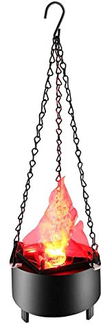 AAOTE Simulated 3D Fire Flame Lighting Hanging Brazier Lamp Home Party Night Light for Halloween Christmas Bar Stage Projector Lights