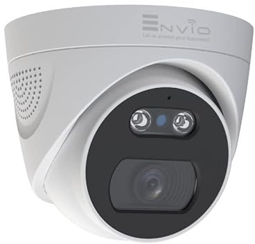 ENVIO TELECAMERA DOME IP DOUBLE LIGHT FULL COLOR 5M POE COMPATIBILE TERZE PARTI H.265+ VISIONE NOTTURNA A COLORI E SU ALLARME AUDIO BIDIREZIONALE ANALISI VIDEO
