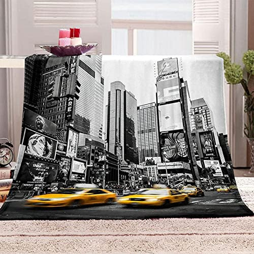 okoikfc Kuscheldecke Flauschig 220x240 cm 3D New York Decke Fleecedecke - Wohndecke, Sofadecke XXL, Decke Couch Blanket, Kuscheldecke Große, Sofa überwurfdecke