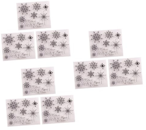 Operitacx Aufkleber 9 Stück Blätter Weihnachtsdeko Erröten Perlmutt Transparente Briefmarken