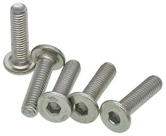 cm Dünne Sechskantschraube 304 A2 Edelstahl mit schwarzer ultradünner Flachkopfschraube M1.6 M2 M3 M4 M5 M6 M8(20mm,M8(10PCS))