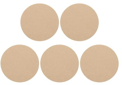 PATIKIL 5er Pack 8 204mm Durchmesser Töpferscheiben ohne Löcher, 9mm 3/8 dicke runde Töpferscheiben-Systeme zum Töpfern von Tonkeramik-Töpferscheiben-Zubehör, Braun
