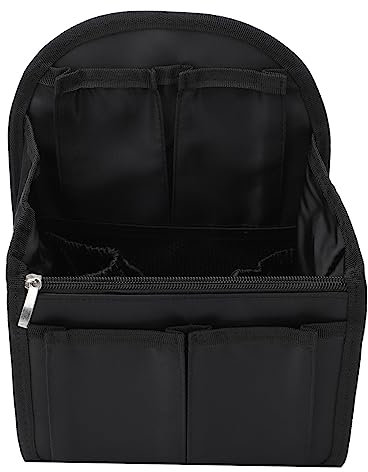 LIFKOME 1stk Bag-in-bag-organizer Handtasche Verschluss Versiegelung Mini-rucksack-organizer-einsatz Vakuum Sparer Faltbare Reisetasche Duffel Pochette De Voyage Verdicktes Nylon Black