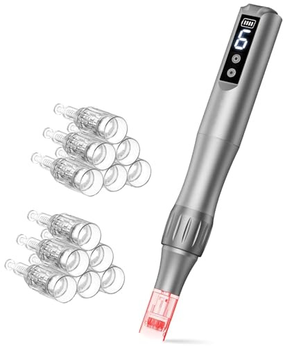 Microneedle Derma Roller Pen Dermabrasion Roller 0.25mm Microneedling Roller, Microneedle Roller Derma Roller 0.25mm for Women Men Home Use