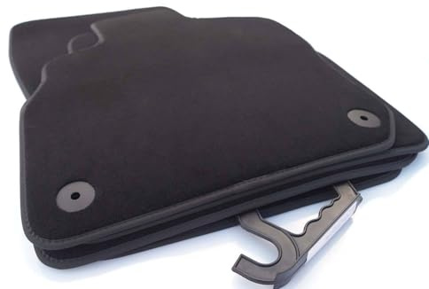 Fußmatten Passgenau für VW Passat B9 (ab 2024) Velours Matten Premium Autoteppich 4-teilig Schwarz Antirutsch