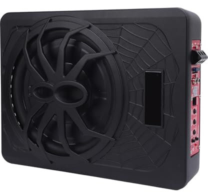 Aggiornato 800 w Sottili Sotto il Subwoofer per Auto Alimentato a Sedile, Auto Truck Audio Sub per Un'eccezionale Dissipazione di Calore, Luce Ambientale a LED Eccellente