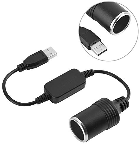 Ticfox Cable Adaptador USB a Enchufe de Mechero Hembra Convertidor, USB C Macho a Encendedor de Cigarrillos de 5 V a 12 V para Barras de Luz LED para Coche, Dash CAM, GPS (8 W)