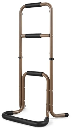 Crevyteg Support d'aide pour personnes âgées, supports debout en alliage d'aluminium pour se lever de chaise canapé, hauteur réglable aide à la marche pour les personnes âgées, handicapées