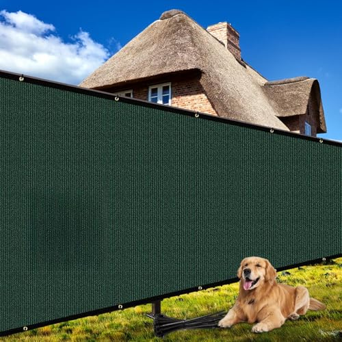 Shade&Beyond 4' X 50' Fence Privacy Screen Heavy Duty 220 GSM Fencing Mesh Shade Net Cover for Wall Garden Back Yard Outdoor Home Decoration, Dark Green