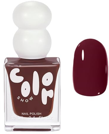 Wine Red Nail Polish - Classic Burgundy Red Nail Varnish - Quick Dry & Long-Lasting - Chip Resistant Nail Polish for Women Girls DIY - No UV Curing Neede - DIY Manicure at Home (Wine Red)