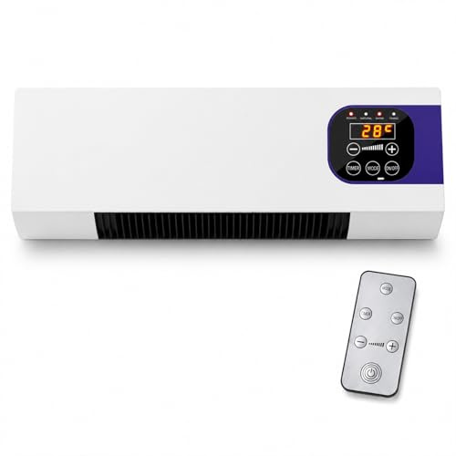 Aire Acondicionado de Pared y Sobremesa, Combo Calefactor y Refrigerador 2-en-1, 16-40℃, Control Remoto, Pantalla LCD