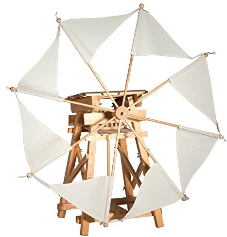 Kraul Segelwindmühle, Bausatz, naturfarbene Segel